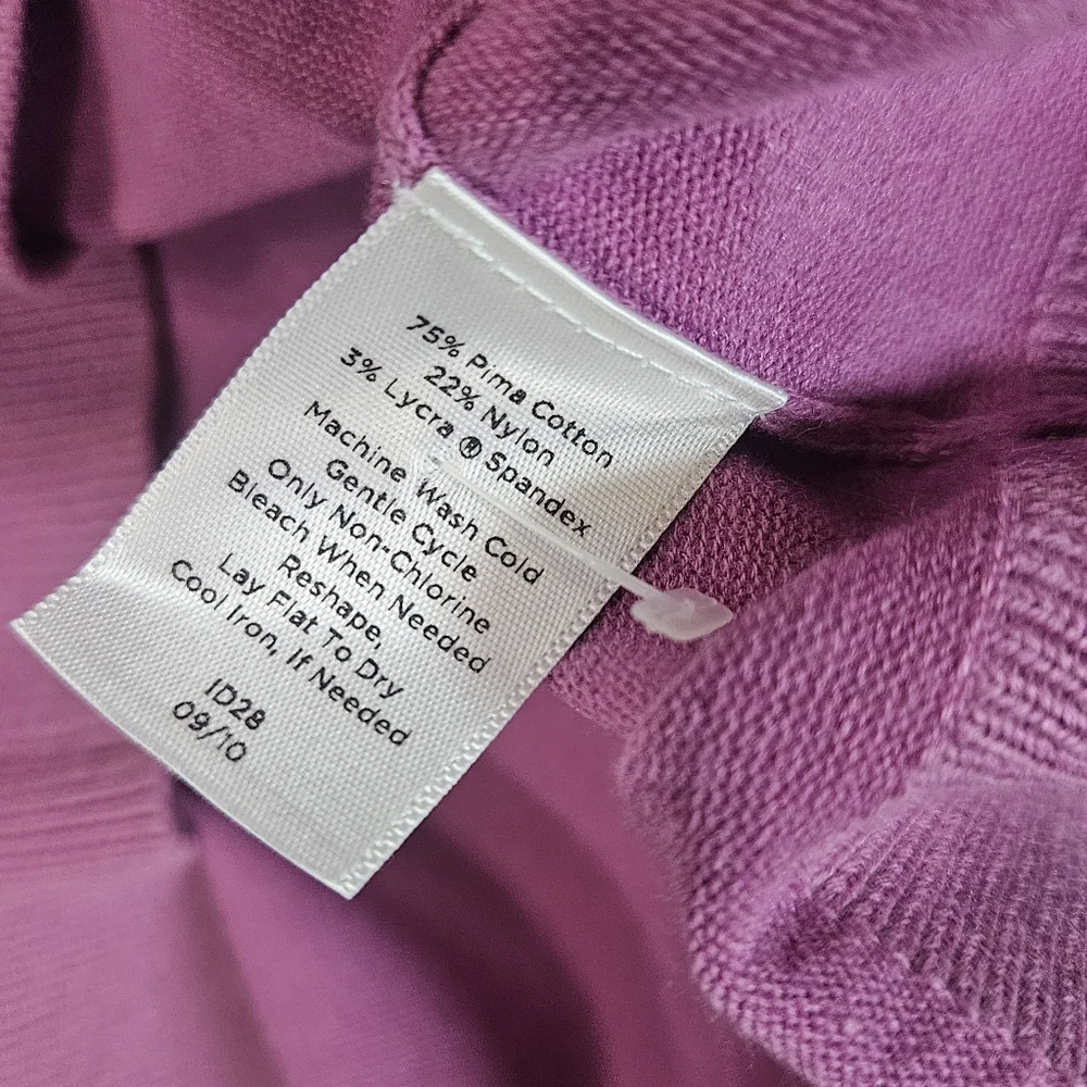 Talbots Cardigan Womens Large Pink Pima‎ Cotton Fall Sweater Casual (Flaw)